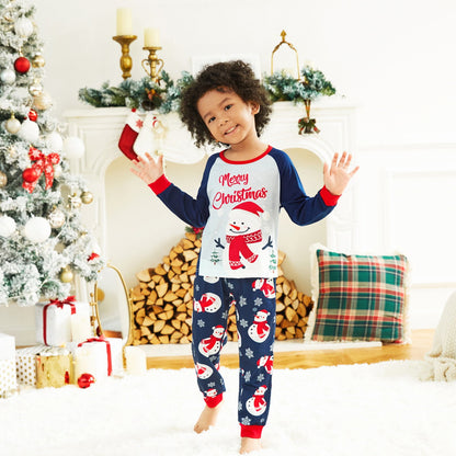 Christmas Family Matching Pajamas Sets Merry Christmas Snowman Pants - ChildAngle