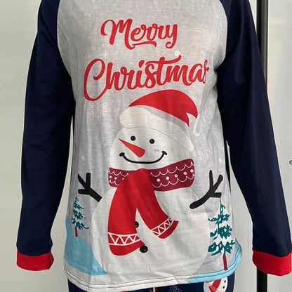 Christmas Family Matching Pajamas Sets Merry Christmas Snowman Pants - ChildAngle