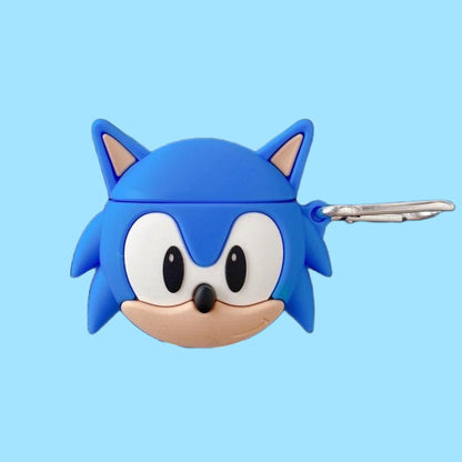 Blue 3D Sonic AirPods Case Cartoon AirPods 4 Case for Teens - ChildAngle