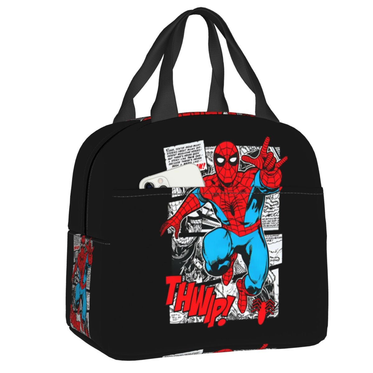 Spider-man Lunch Bag Marvel Cool Spiderman Tote Large Capacity Tote for School Lunch - ChildAngle