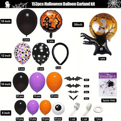 Halloween Decoration Spider Spooky Foil Balloons Garland - ChildAngle