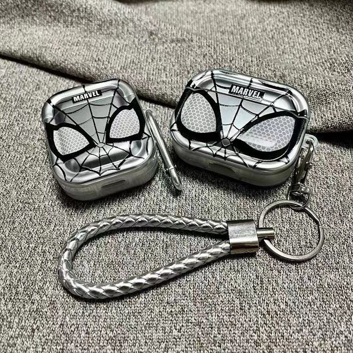 Marvel Spider-Man themed airpod cases with keychain