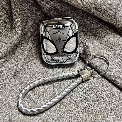 Spider-Man themed keychain case with braided strap