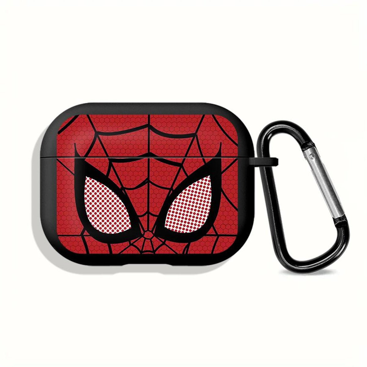 Spider-Man themed airpod case with carabiner