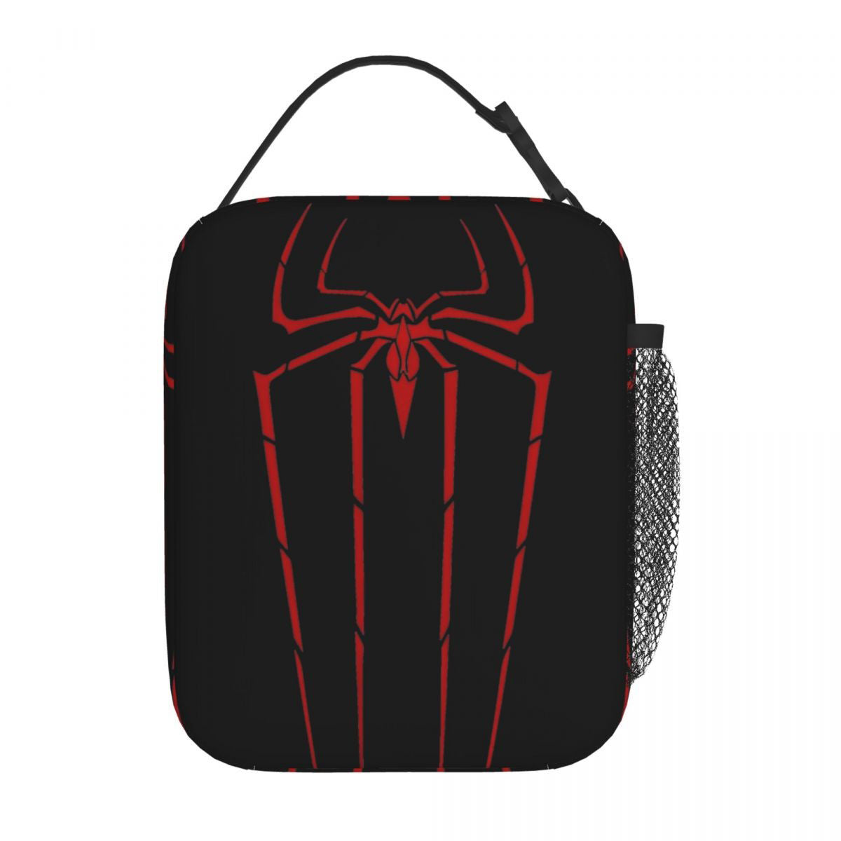 Spiderman Lunch Bag Spider Web Portable Tote with Side Mesh Pocket