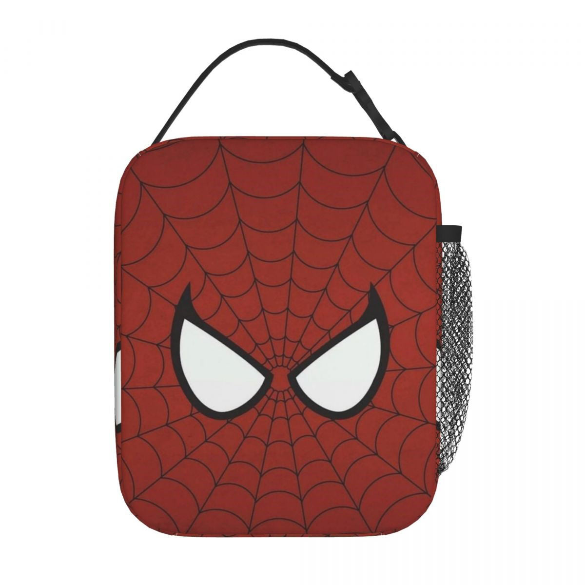Spiderman Lunch Bag Spider Web Portable Tote with Side Mesh Pocket