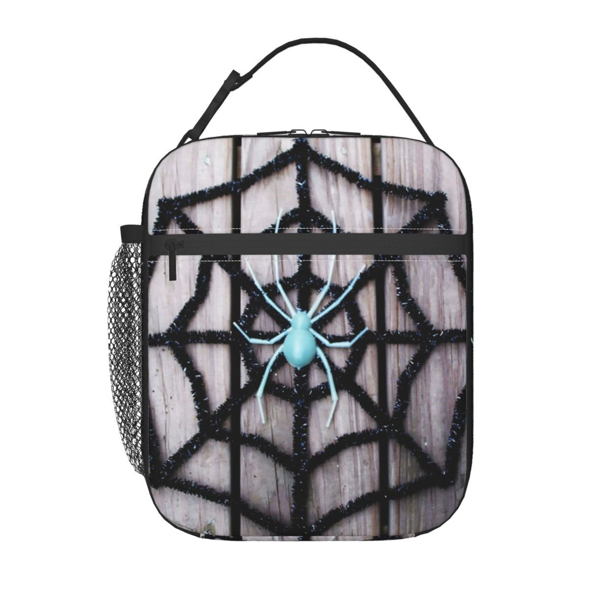 Spiderman Lunch Tote with Side Mesh Pocket - ChildAngle
