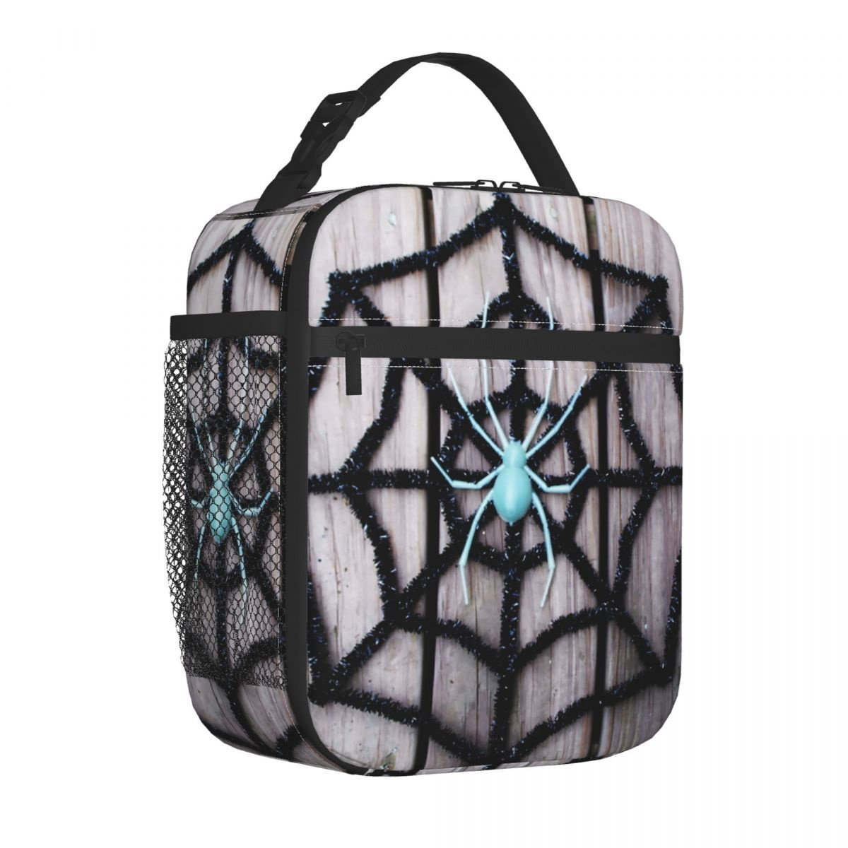 Spiderman Lunch Tote with Side Mesh Pocket - ChildAngle