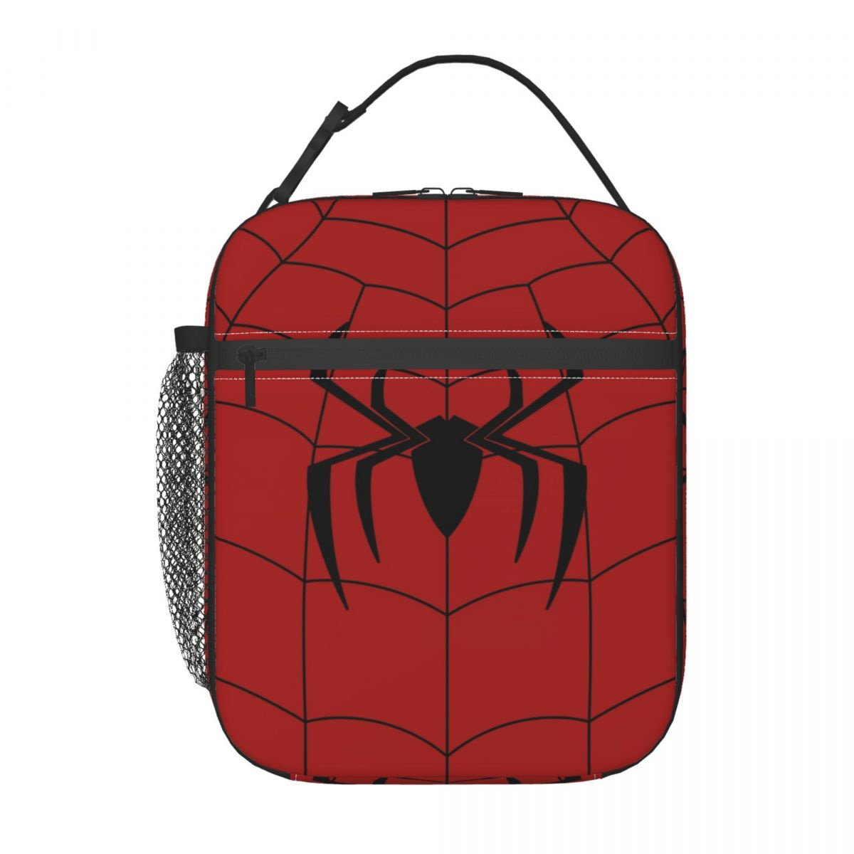 Spiderman Lunch Tote with Side Mesh Pocket - ChildAngle
