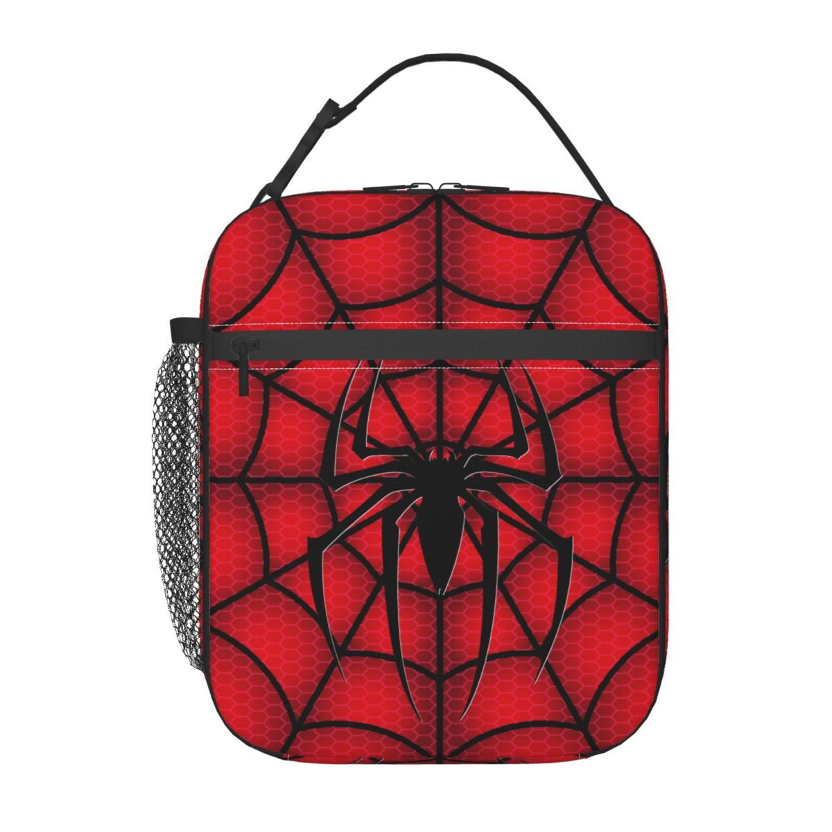 Spiderman Lunch Tote with Side Mesh Pocket - ChildAngle