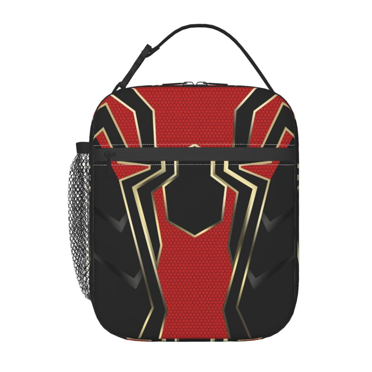 Spiderman Lunch Tote with Side Mesh Pocket - ChildAngle