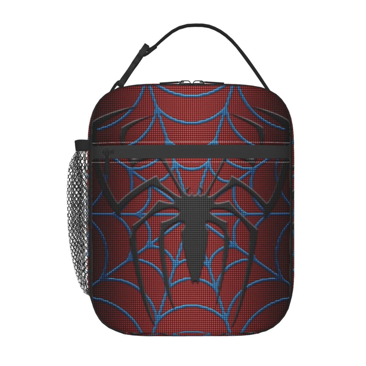 Spiderman Lunch Tote with Side Mesh Pocket - ChildAngle
