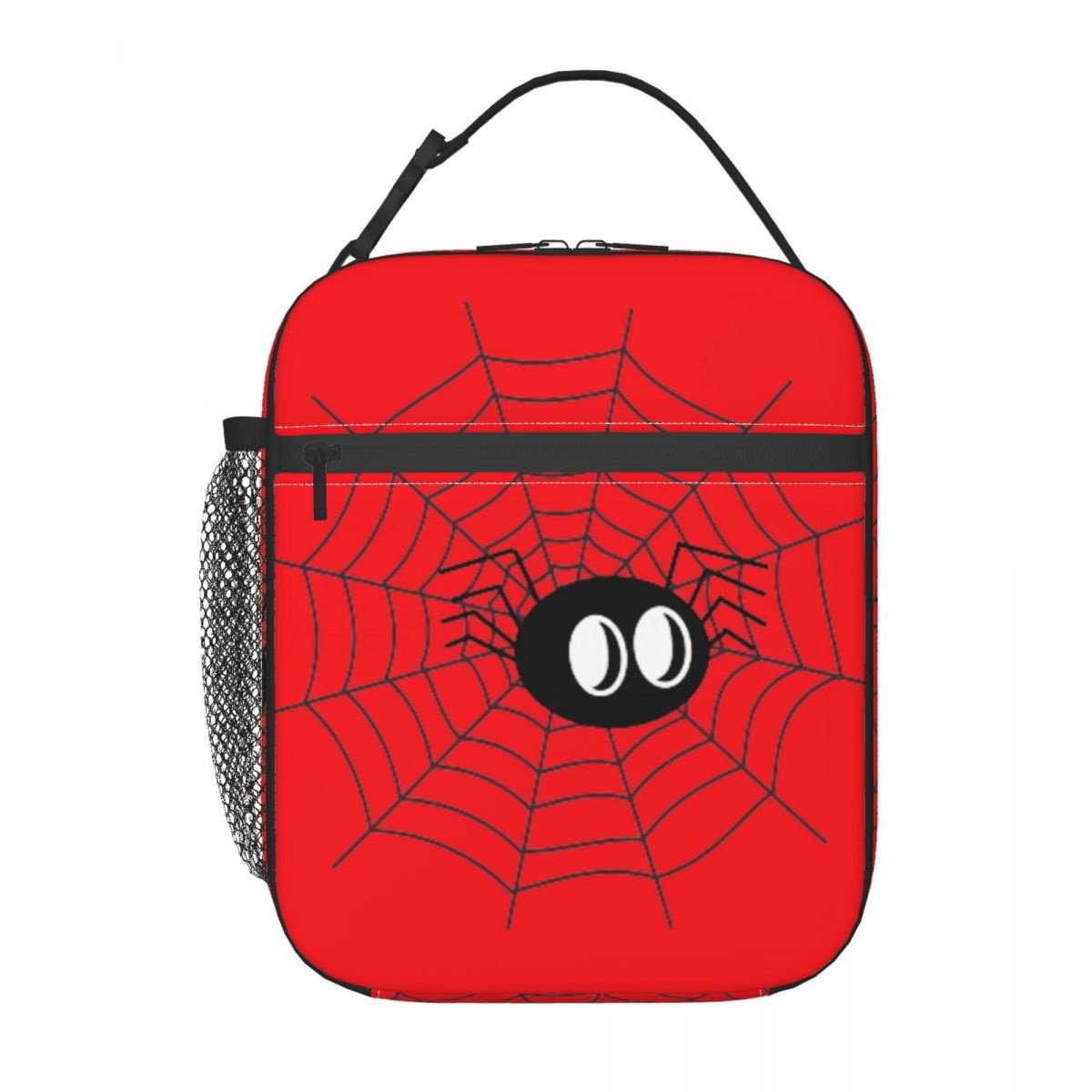 Spiderman Lunch Tote with Side Mesh Pocket - ChildAngle