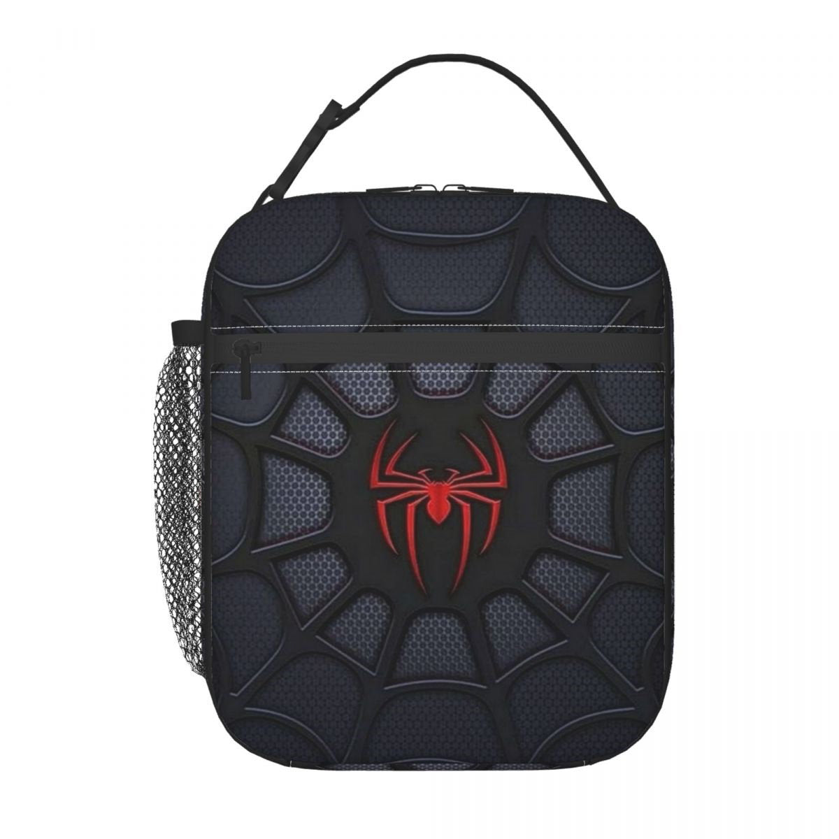 Spiderman Lunch Tote with Side Mesh Pocket - ChildAngle