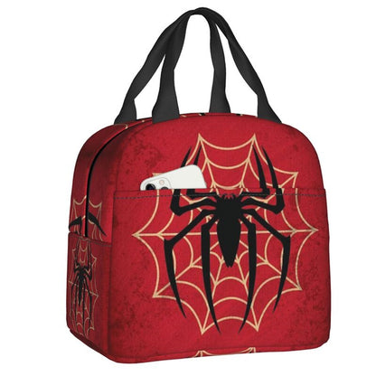 Spiderman Lunch Bag Marvel Spider Web Tote Large Capacity Tote for School - ChildAngle