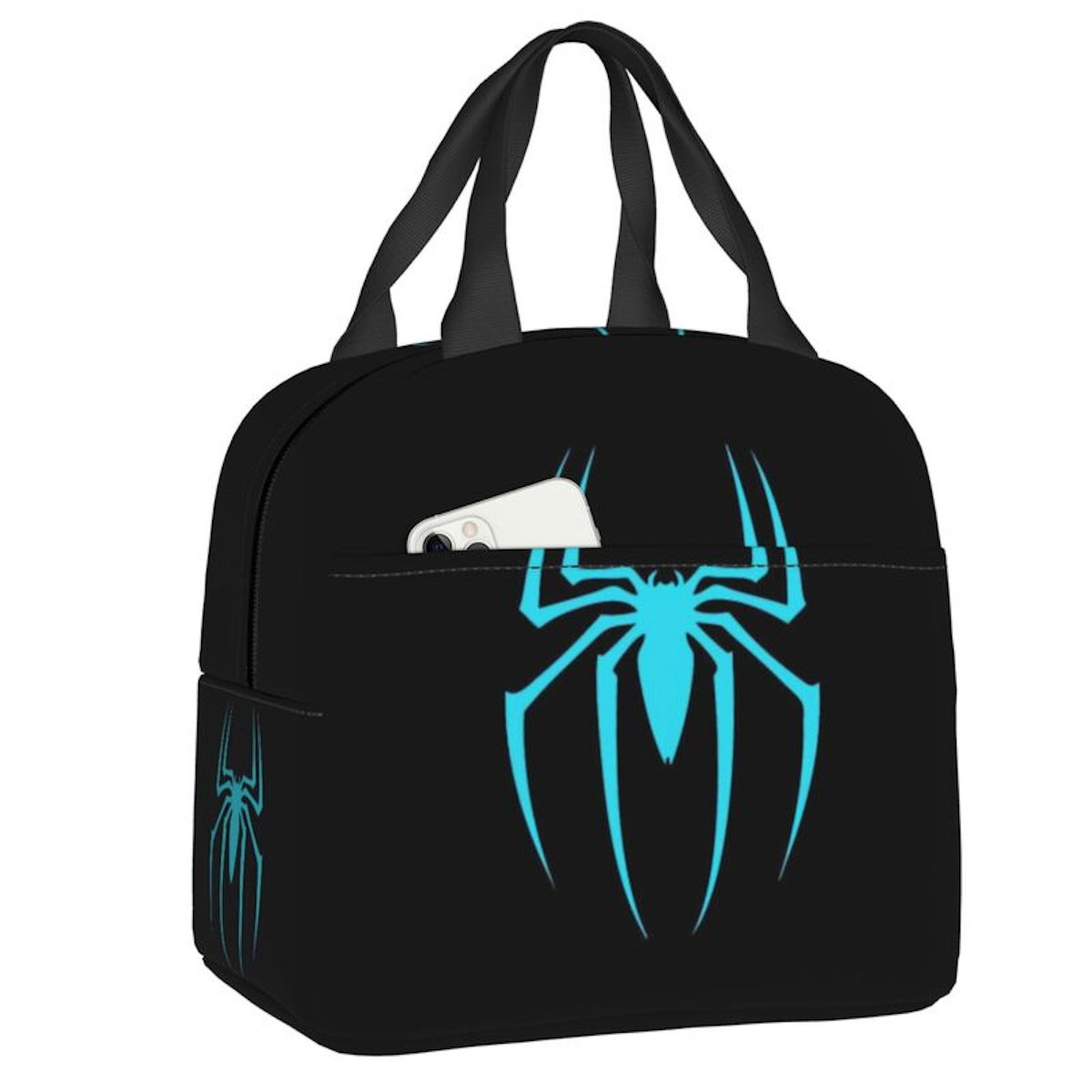 Spiderman Lunch Bag Marvel Spider Web Tote Large Capacity Tote for School - ChildAngle