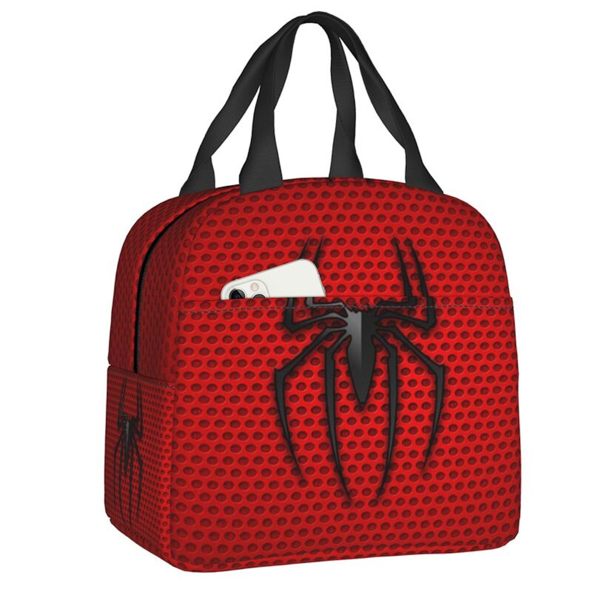Spiderman Lunch Bag Marvel Spider Web Tote Large Capacity Tote for School - ChildAngle
