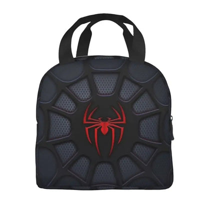 Spiderman Lunch Bag Marvel Spider Web Tote Large Capacity Tote for School - ChildAngle