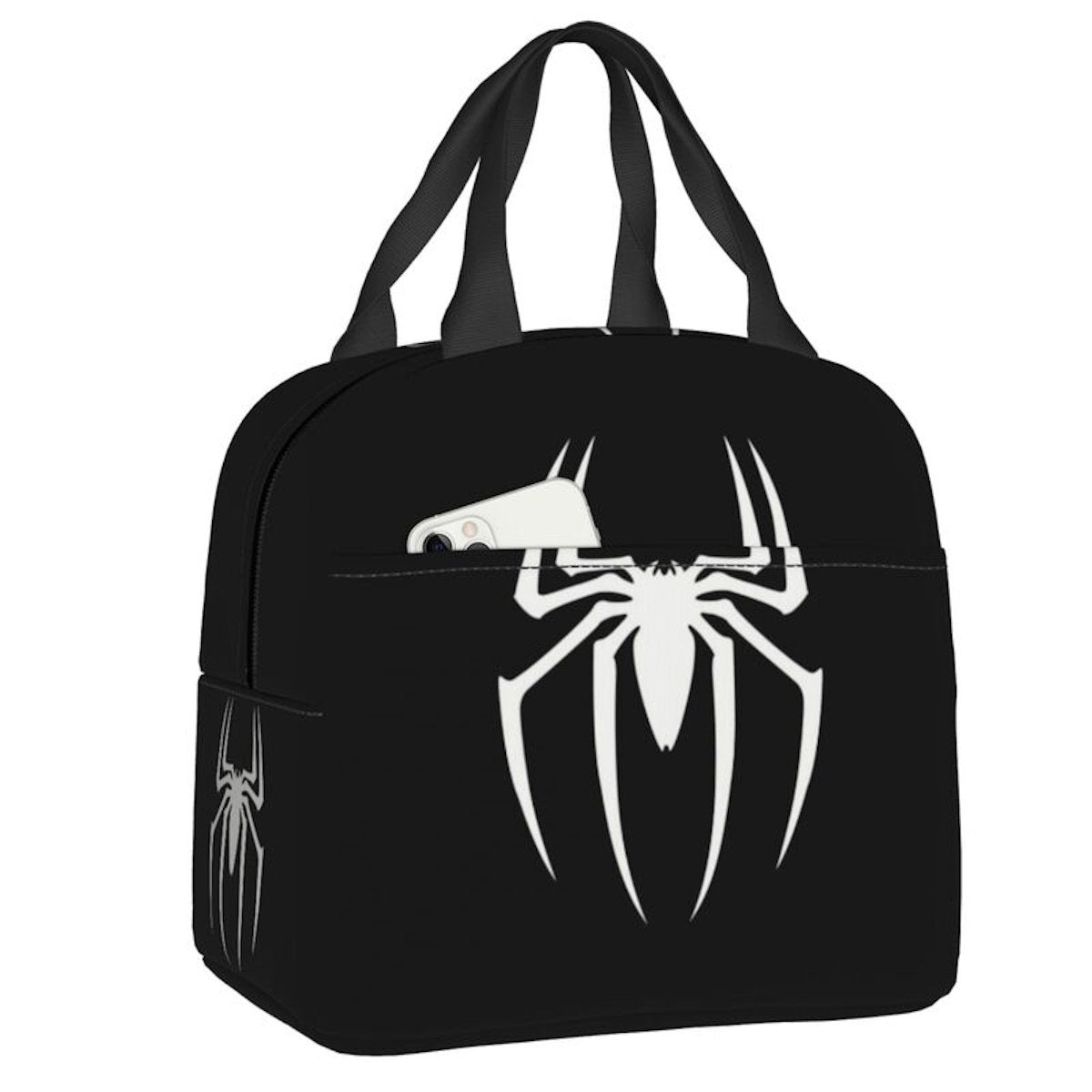 Spiderman Lunch Bag Marvel Spider Web Tote Large Capacity Tote for School - ChildAngle