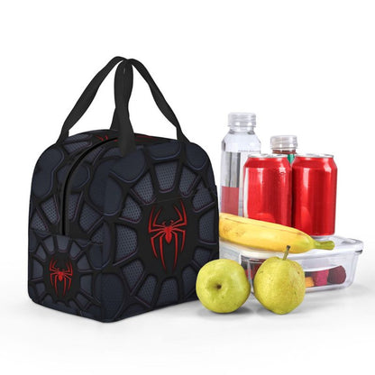Spiderman Lunch Bag Marvel Spider Web Tote Large Capacity Tote for School - ChildAngle