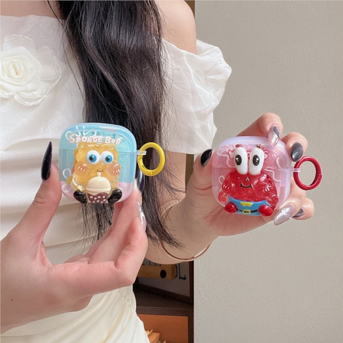 SpongeBob AirPods case character-themed cases Mr. Krabs Squrepants Patrick Star Gary the Snail AirPods Pro 3 SpongBob AirPods Case - ChildAngle