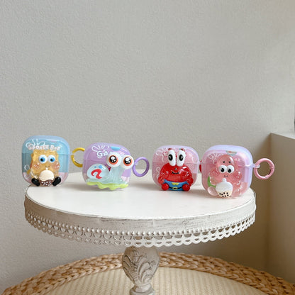 SpongeBob AirPods case character-themed cases Mr. Krabs Squrepants Patrick Star Gary the Snail AirPods Pro 3 SpongBob AirPods Case - ChildAngle