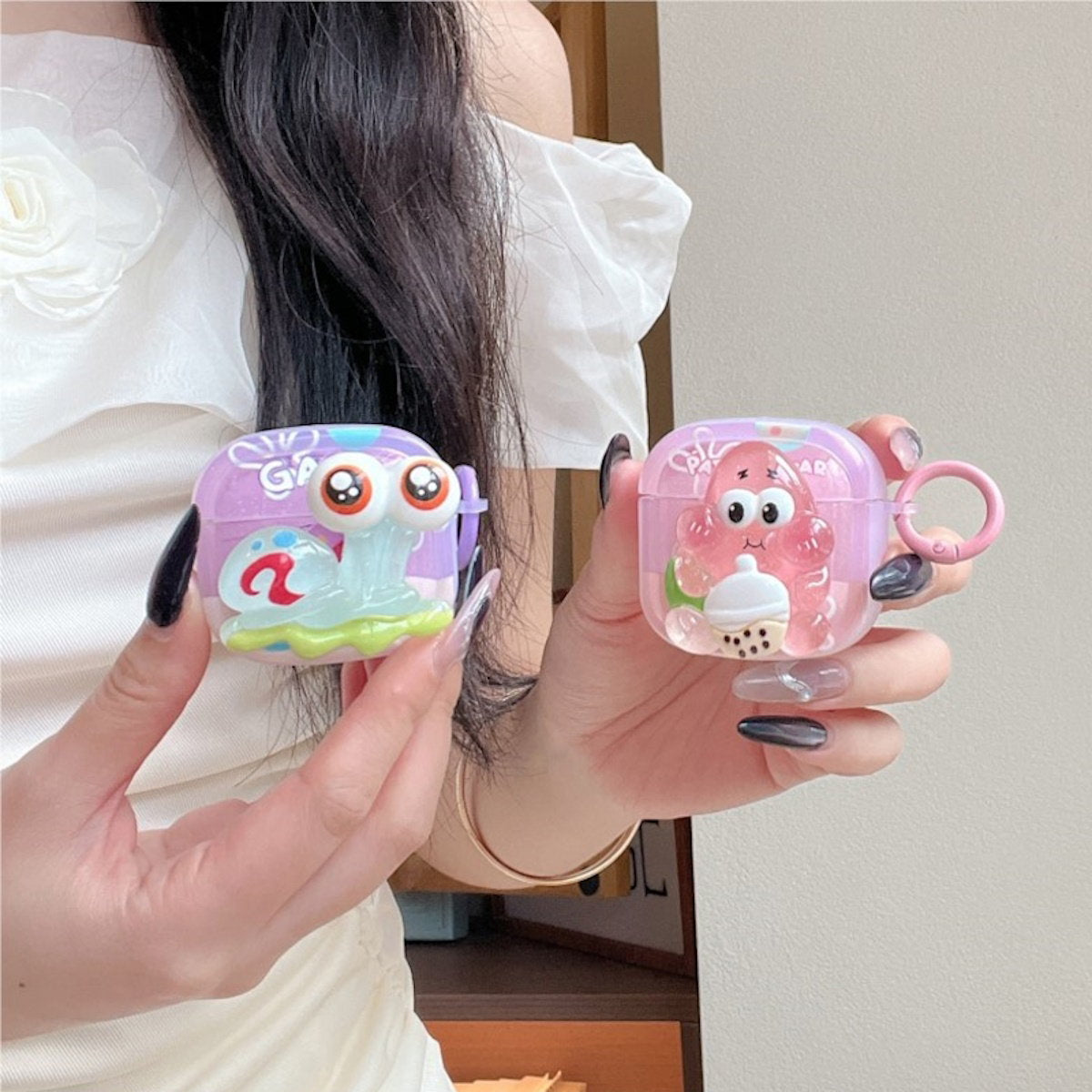 SpongeBob AirPods case character-themed cases Mr. Krabs Squrepants Patrick Star Gary the Snail AirPods Pro 3 SpongBob AirPods Case - ChildAngle