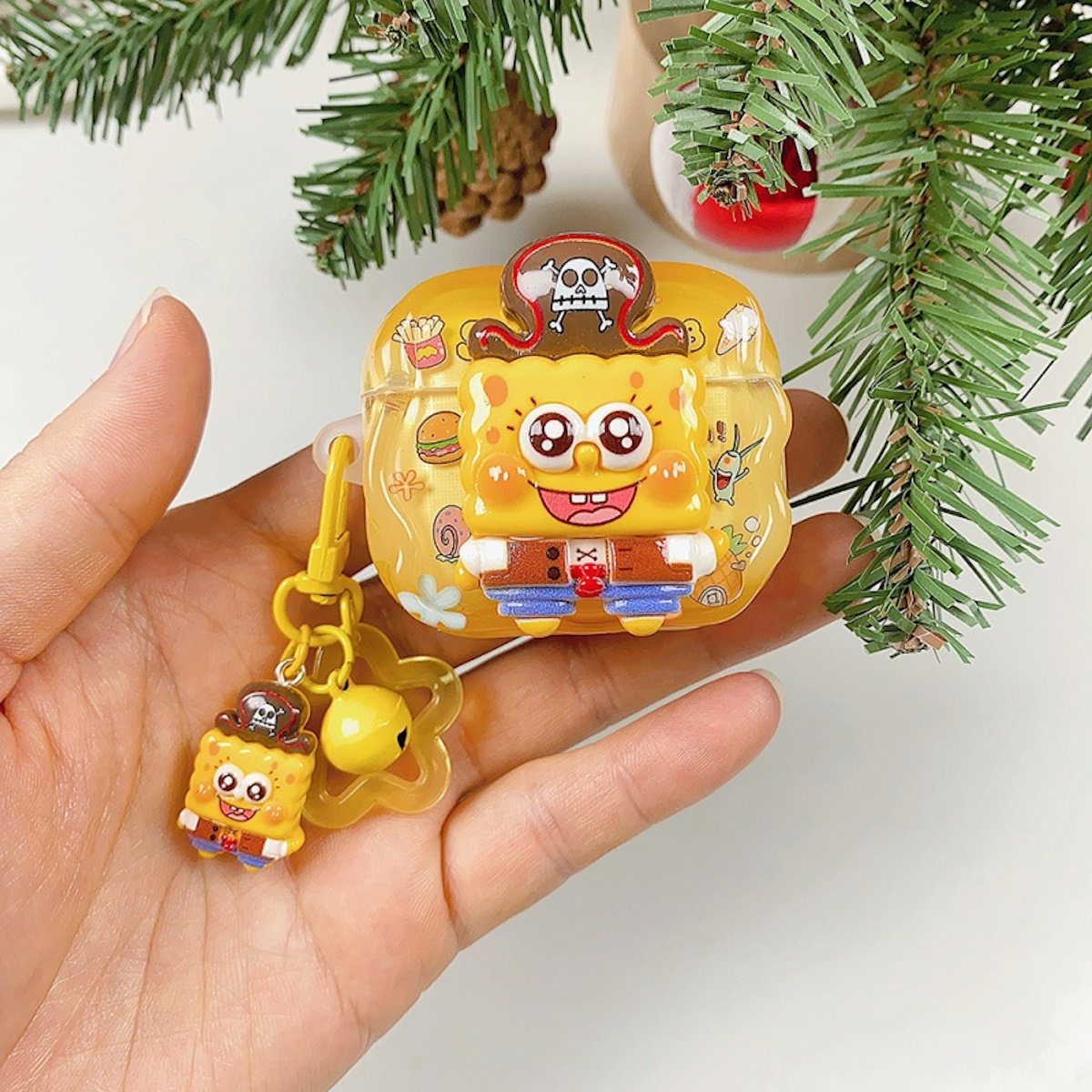 SpongeBob AirPods case character-themed cases Mr. Krabs Squrepants Patrick Star Gary the Snail AirPods Pro 3 SpongBob AirPods Case - ChildAngle