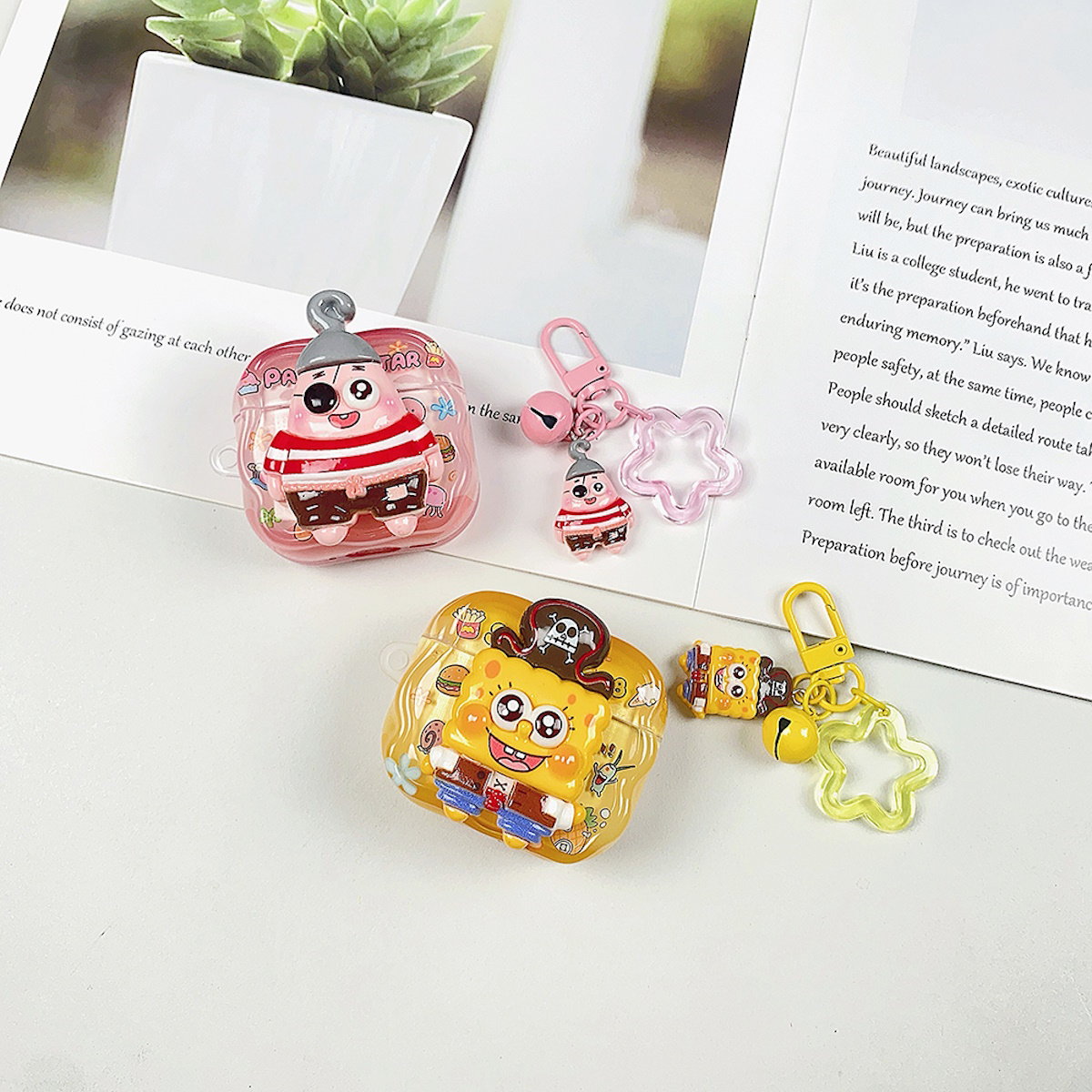 SpongeBob AirPods case character-themed cases Mr. Krabs Squrepants Patrick Star Gary the Snail AirPods Pro 3 SpongBob AirPods Case - ChildAngle