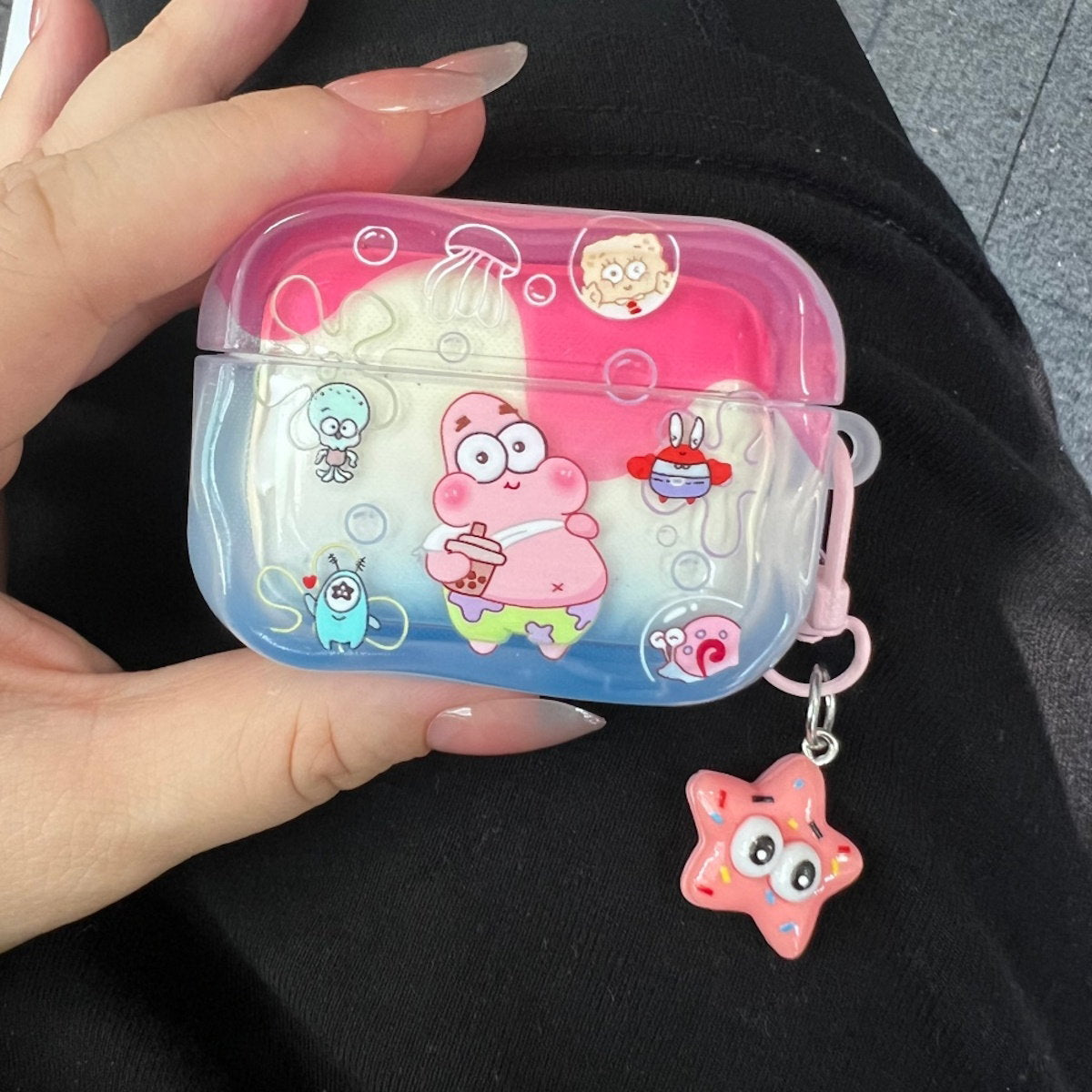 SpongeBob AirPods case character-themed cases Mr. Krabs Squrepants Patrick Star Gary the Snail AirPods Pro 3 SpongBob AirPods Case - ChildAngle