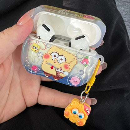 SpongeBob AirPods case character-themed cases Mr. Krabs Squrepants Patrick Star Gary the Snail AirPods Pro 3 SpongBob AirPods Case - ChildAngle