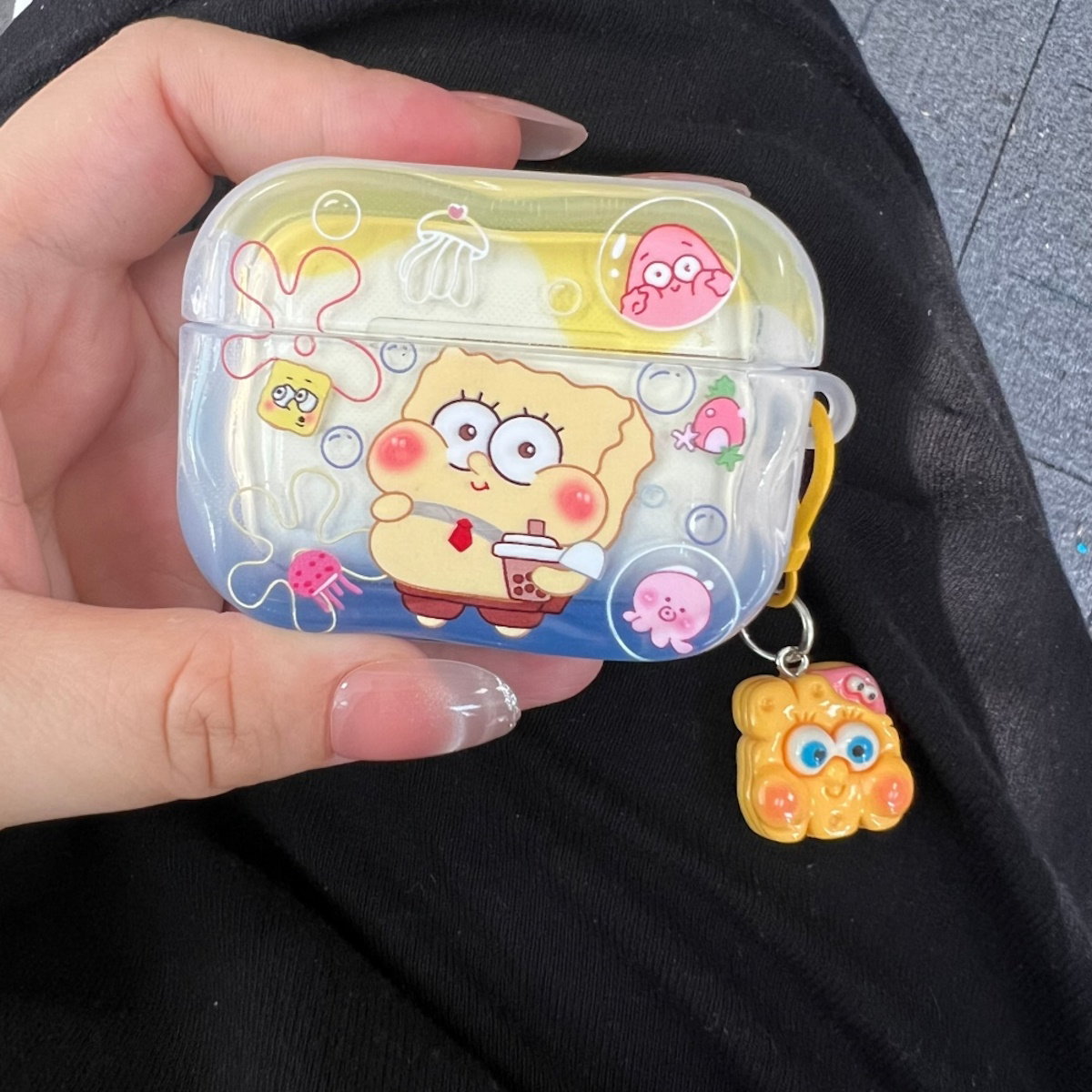 SpongeBob AirPods case character-themed cases Mr. Krabs Squrepants Patrick Star Gary the Snail AirPods Pro 3 SpongBob AirPods Case - ChildAngle