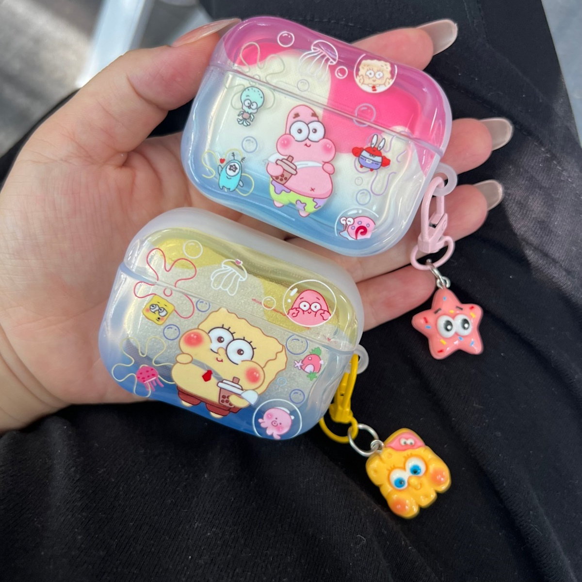 SpongeBob AirPods case character-themed cases Mr. Krabs Squrepants Patrick Star Gary the Snail AirPods Pro 3 SpongBob AirPods Case - ChildAngle