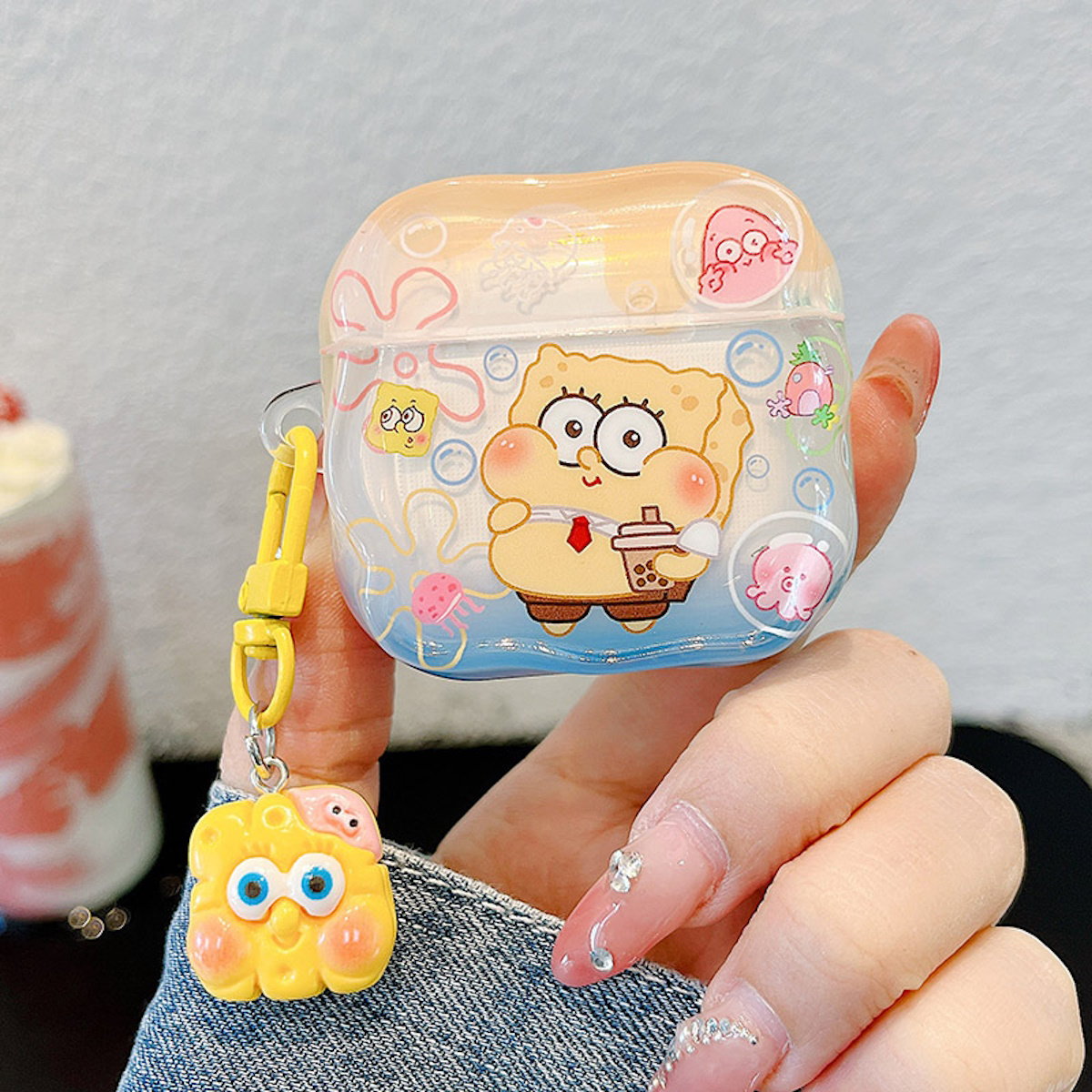 SpongeBob AirPods case character-themed cases Mr. Krabs Squrepants Patrick Star Gary the Snail AirPods Pro 3 SpongBob AirPods Case - ChildAngle