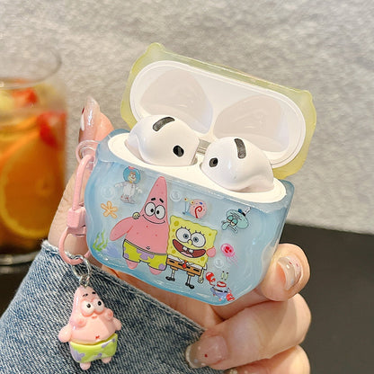 SpongeBob AirPods case character-themed cases Mr. Krabs Squrepants Patrick Star Gary the Snail AirPods Pro 3 SpongBob AirPods Case - ChildAngle