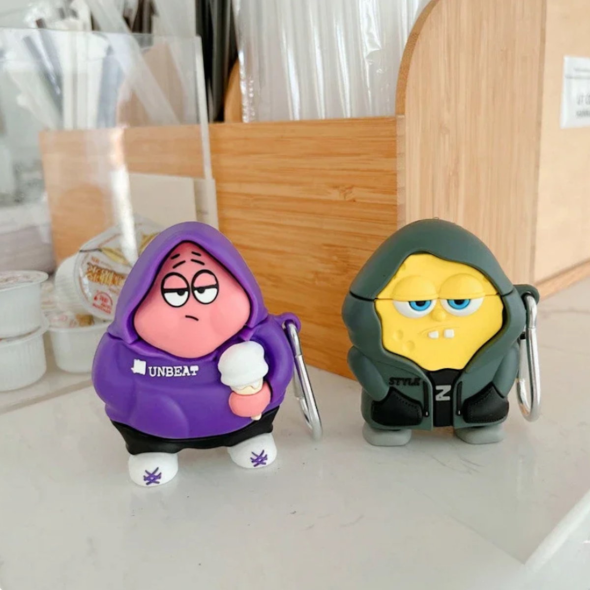 SpongeBob AirPods case character-themed cases Mr. Krabs Squrepants Patrick Star Gary the Snail AirPods Pro 3 SpongBob AirPods Case - ChildAngle