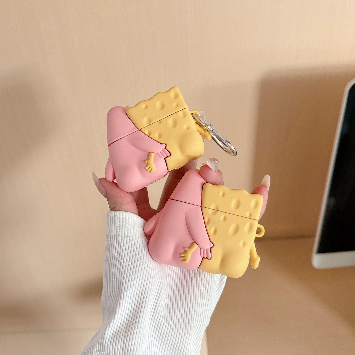 SpongeBob AirPods case character-themed cases Mr. Krabs Squrepants Patrick Star Gary the Snail AirPods Pro 3 SpongBob AirPods Case - ChildAngle
