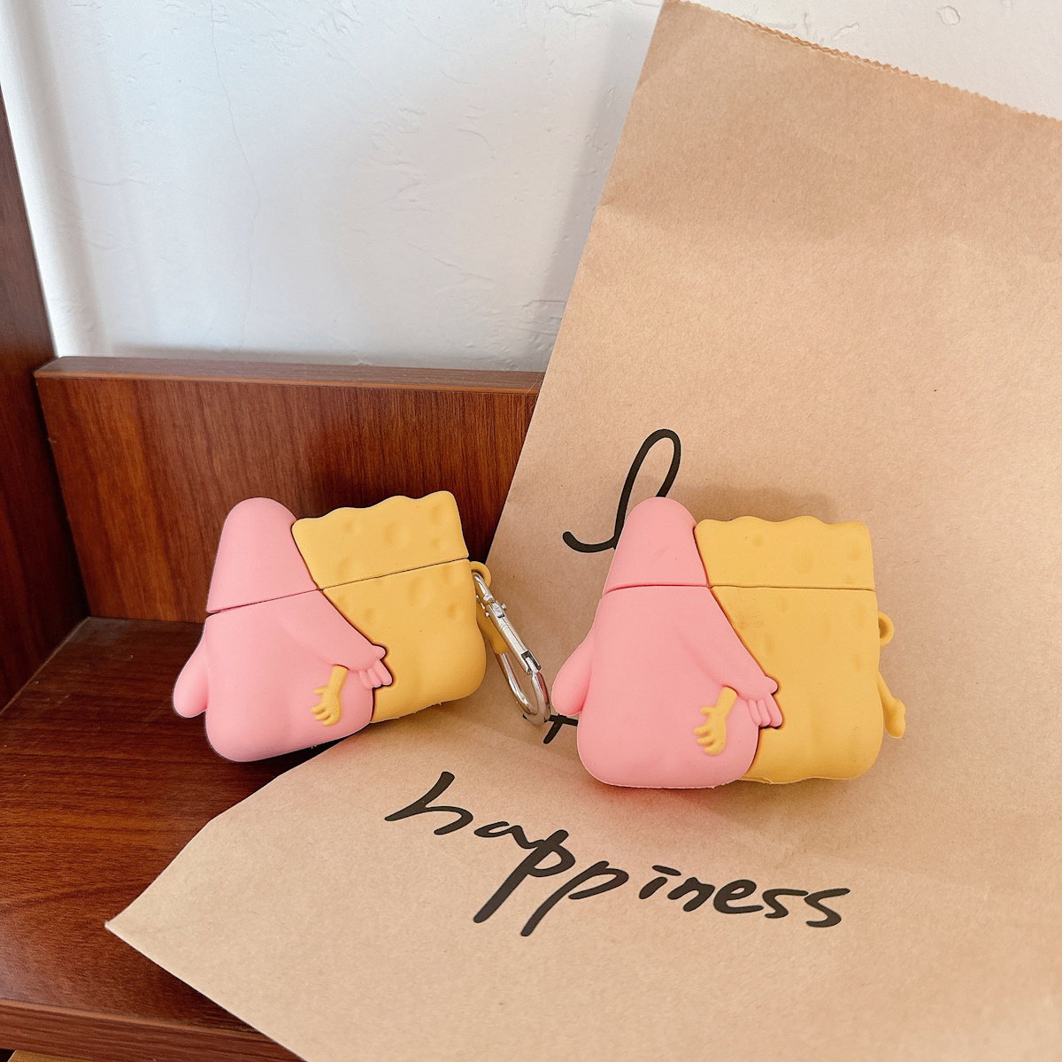 SpongeBob AirPods case character-themed cases Mr. Krabs Squrepants Patrick Star Gary the Snail AirPods Pro 3 SpongBob AirPods Case - ChildAngle