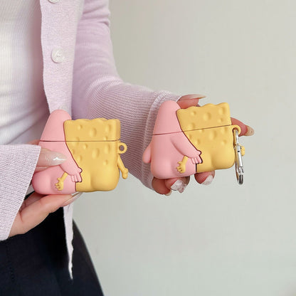 SpongeBob AirPods case character-themed cases Mr. Krabs Squrepants Patrick Star Gary the Snail AirPods Pro 3 SpongBob AirPods Case - ChildAngle