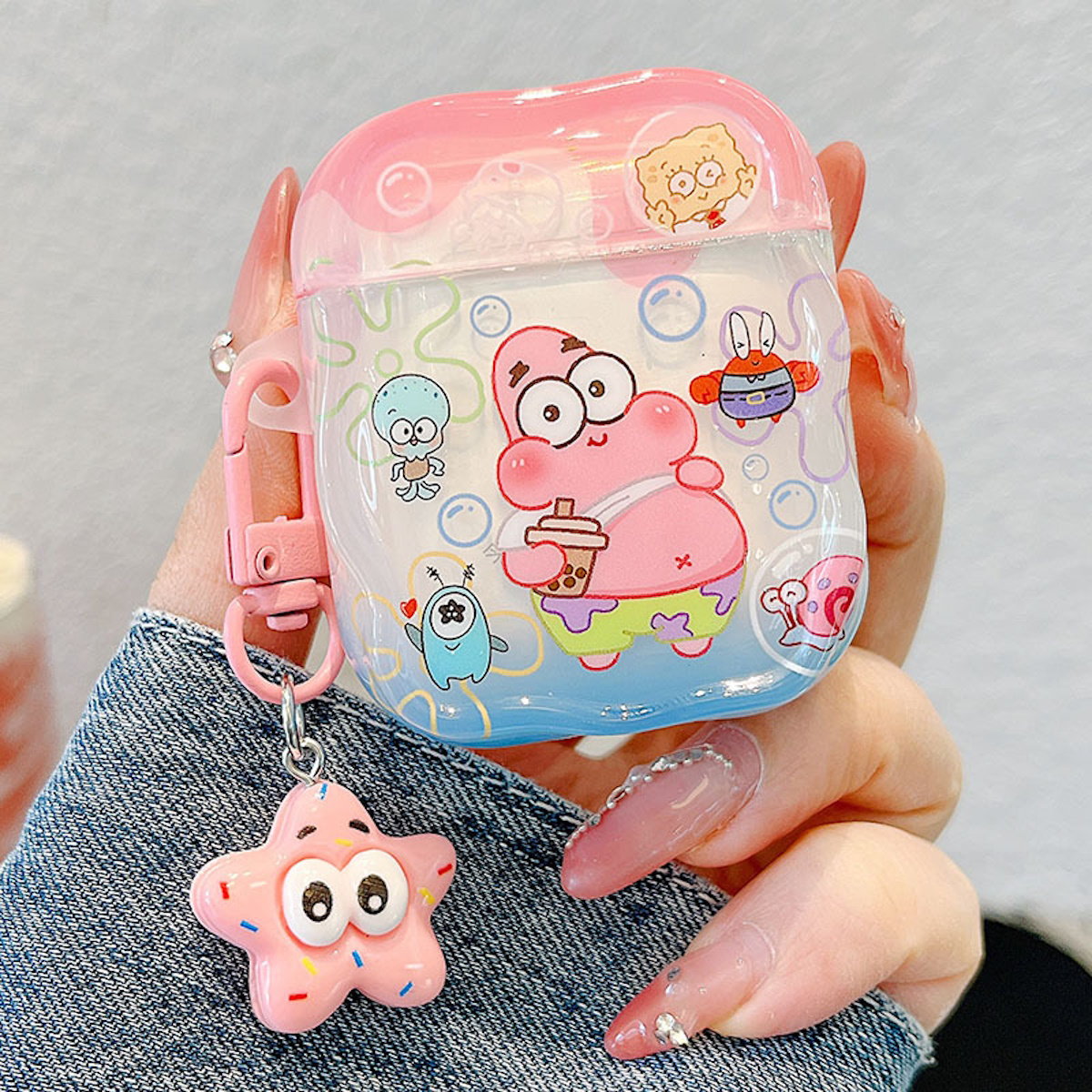 SpongeBob AirPods case character-themed cases Mr. Krabs Squrepants Patrick Star Gary the Snail AirPods Pro 3 SpongBob AirPods Case - ChildAngle