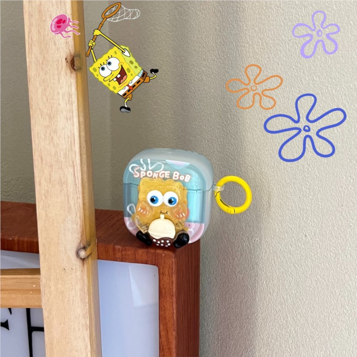 SpongeBob AirPods case character-themed cases Mr. Krabs Squrepants Patrick Star Gary the Snail AirPods Pro 3 SpongBob AirPods Case - ChildAngle