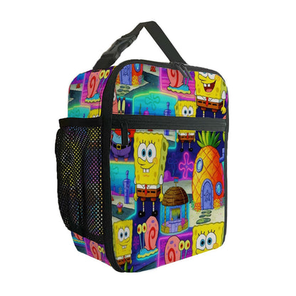 Spongebob Lunch Bag Portable Squarepants Insulated Lunch Tote - ChildAngle