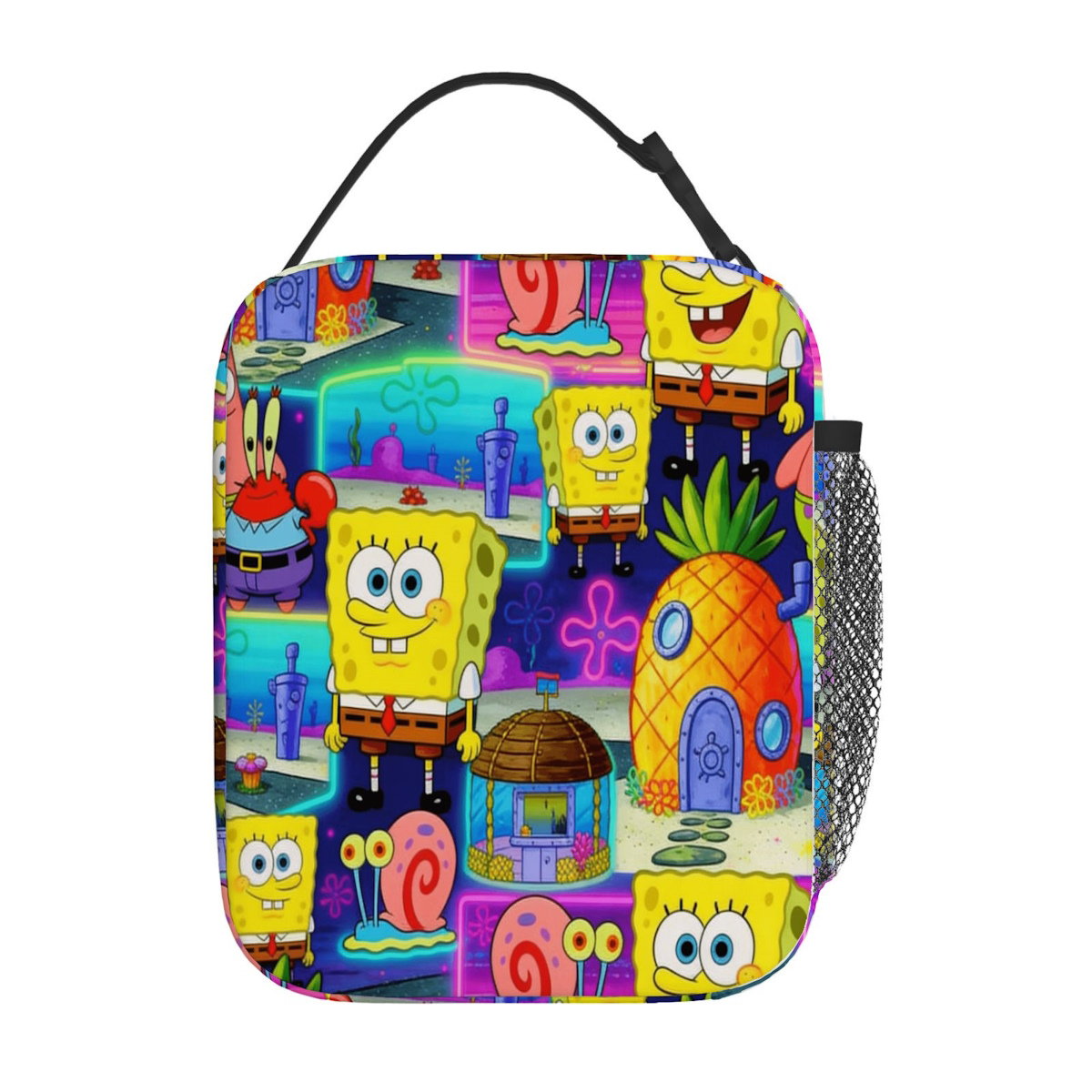 Spongebob Lunch Bag Portable Squarepants Insulated Lunch Tote - ChildAngle