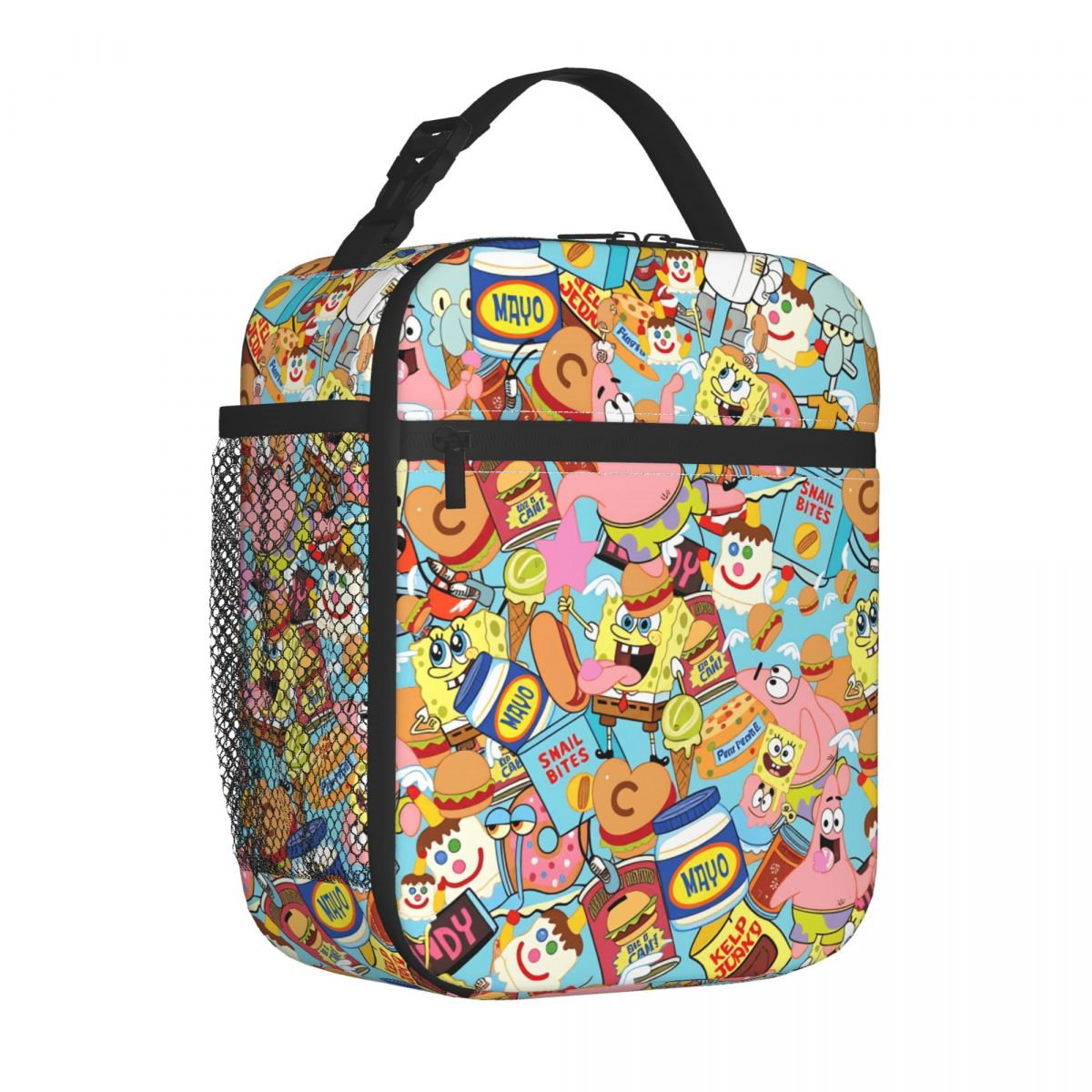 Spongebob Lunch Bag Portable Squarepants Insulated Lunch Tote - ChildAngle