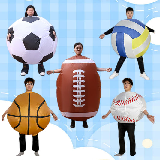 Teens Sports Ball Basketball Baseball Volleyball Inflatable Costumes - ChildAngle