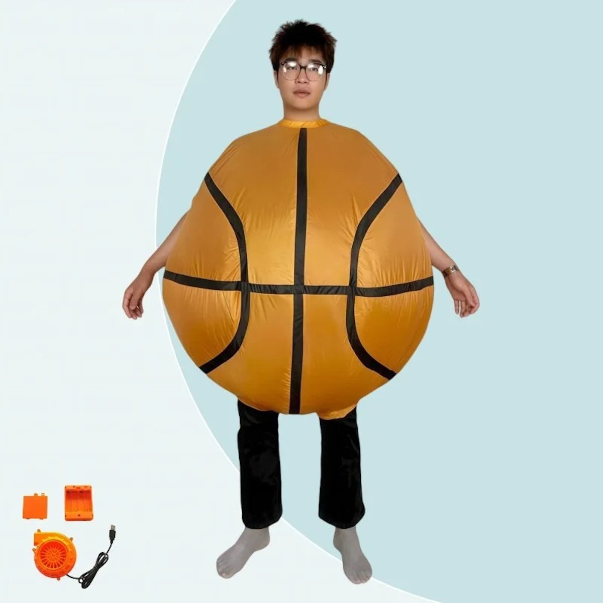 Teens Sports Ball Basketball Baseball Volleyball Inflatable Costumes - ChildAngle