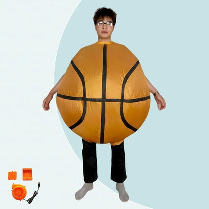 Teens Sports Ball Basketball Baseball Volleyball Inflatable Costumes - ChildAngle