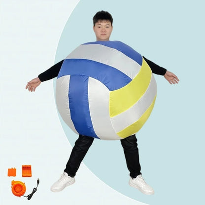Teens Sports Ball Basketball Baseball Volleyball Inflatable Costumes - ChildAngle