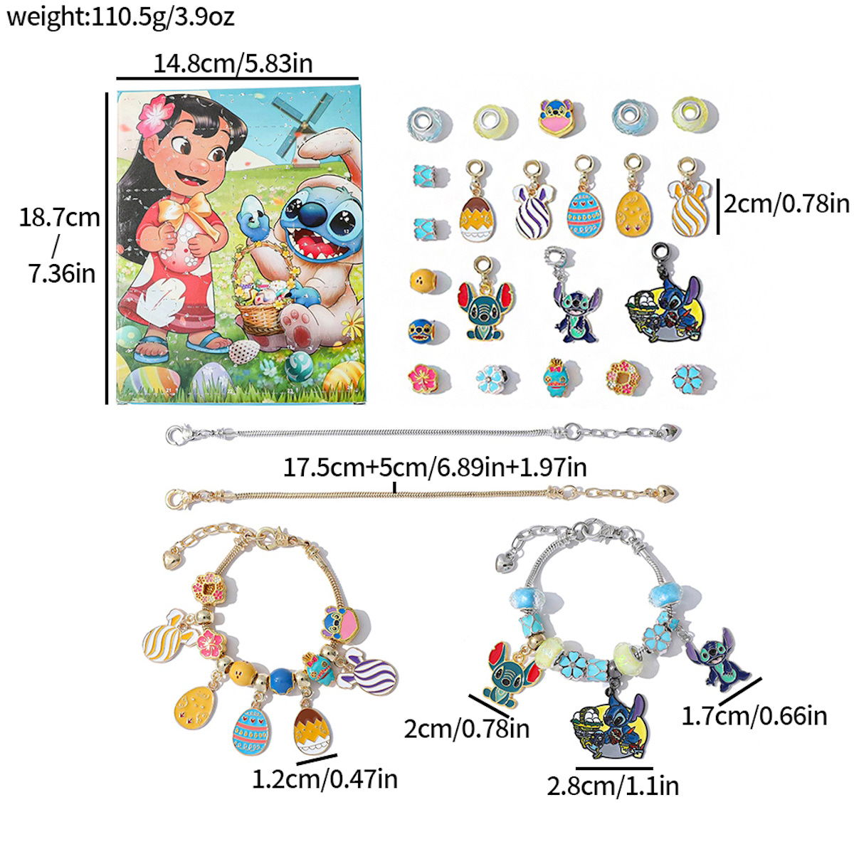 Charm Bracelet Stich Advent Calendar Disney Advent Calendar Winnie the Pooh - ChildAngle