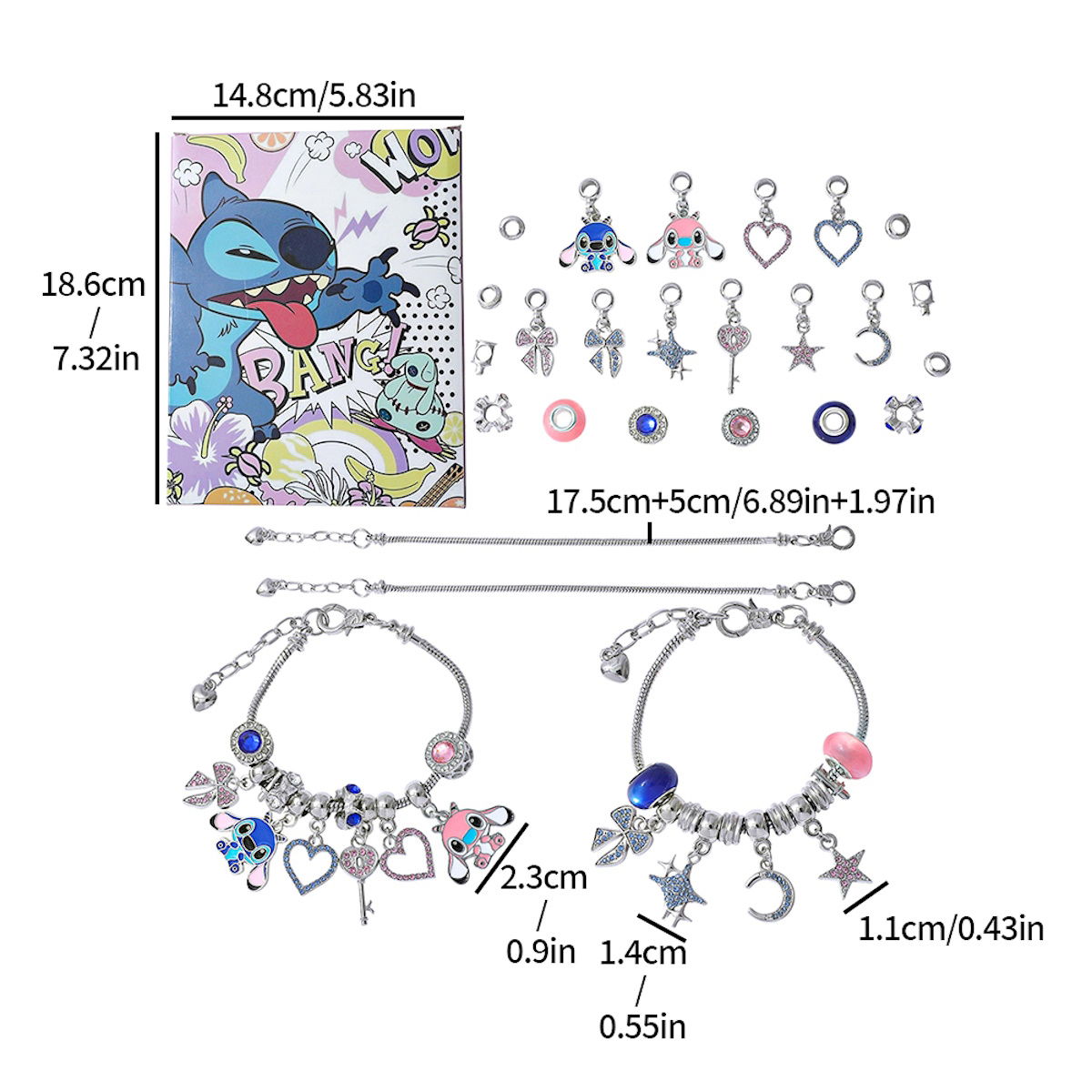 Charm Bracelet Stich Advent Calendar Disney Advent Calendar Winnie the Pooh - ChildAngle